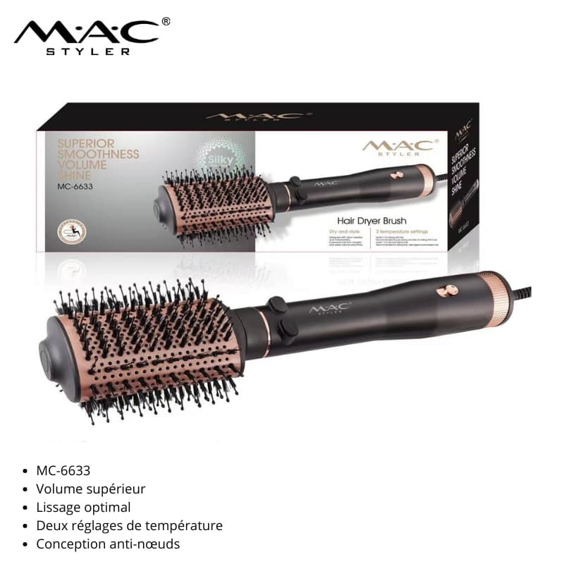 Brosse Soufflante Rotative 360 Salon – NOIR MC-6633 فرشاة هوائية دوارة 360 صالون – NOIR MC-6633