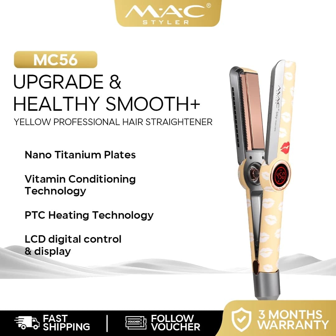 Lisseur Professionnel Cheveux Mac Styler Upgrade & Healthy Smooth+ MC56 مكواة تمليس الشعر الاحترافية ماك ستايلر Upgrade & Healthy Smooth+ MC56 — vue 1